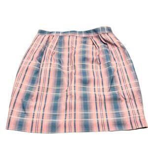 ASOS Pink Plaid A-line Skirt Woman Size 2 Lined